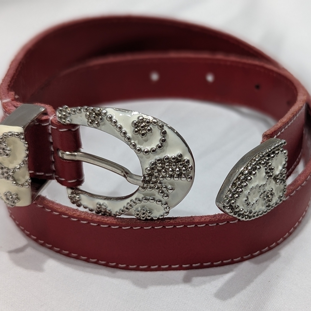 Blumarine Baby Made In Italy Size 24 Genuine Leather Belt - Picture 4 of 9